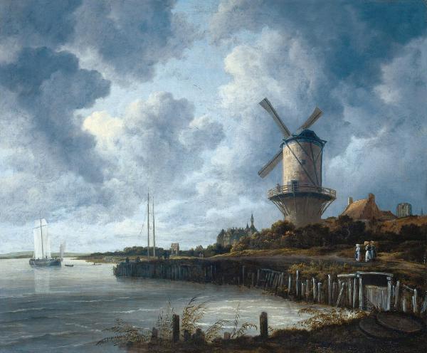 Painting: the windmill at Wijk bij Duurstede by Jacob van Ruisdael 1670