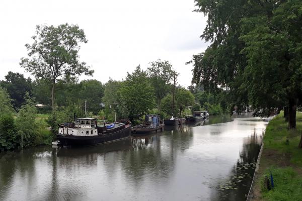 Boats on Vecht in Utrecht